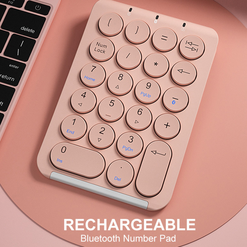 Pbt Keycaps For Numeric Keypad Numpad - BOW 22-клавишная беспроводная цифровая клавиатура, перезаряжаемая