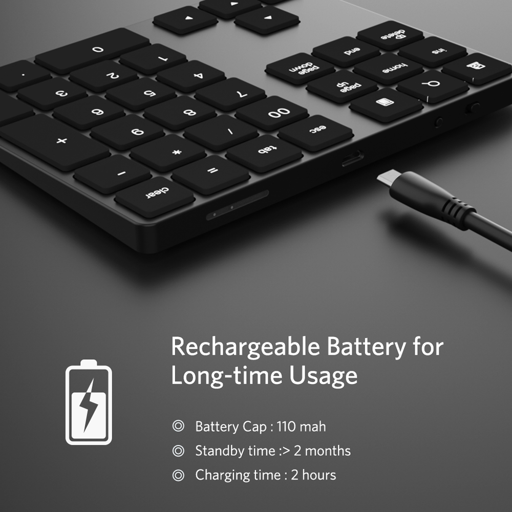 Внешняя беспроводная Bluetooth – обзор и цена Bluetooth Numeric Keypad Aluminum Slim