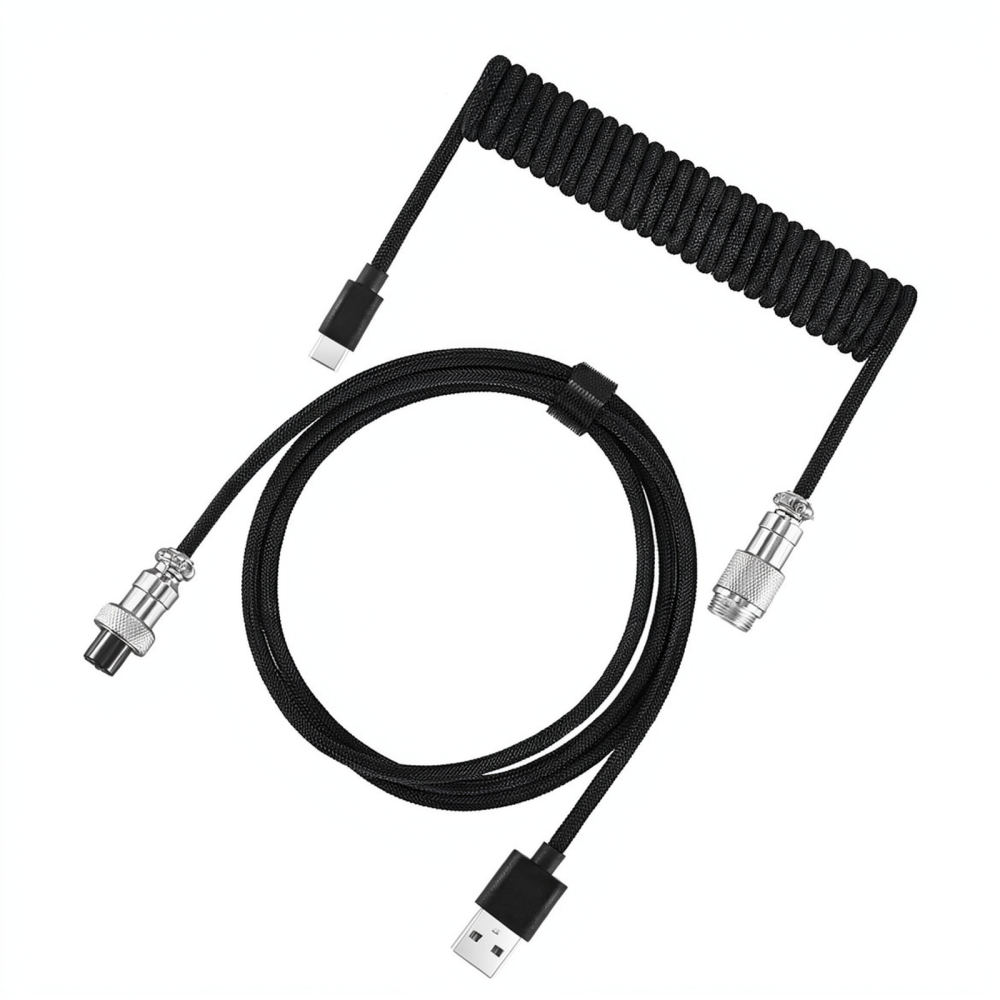 Спиральный кабель Aviator для  – обзор и цена Type C Detachable Cable Coiled Keyboard
