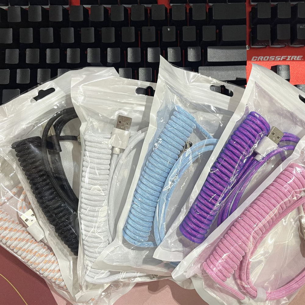 Спиральный кабель Aviator для  – обзор и цена Type C Detachable Cable Coiled Keyboard