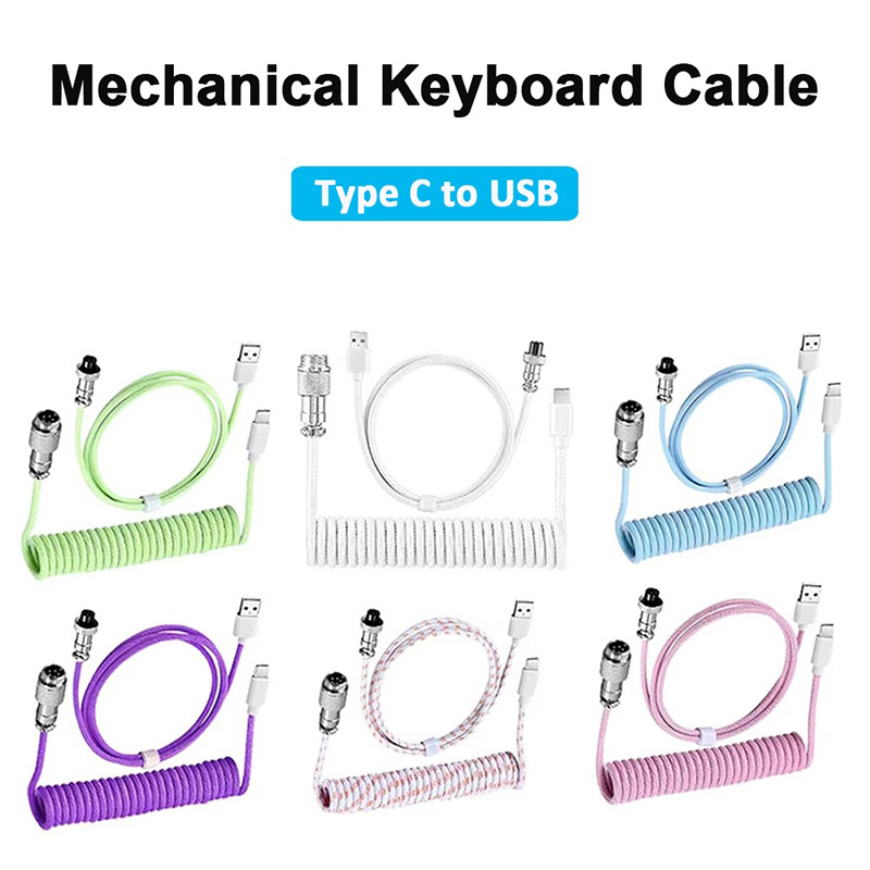 Спиральный кабель USB-Type C д – обзор и цена Type C Detachable Cable Coiled Keyboard