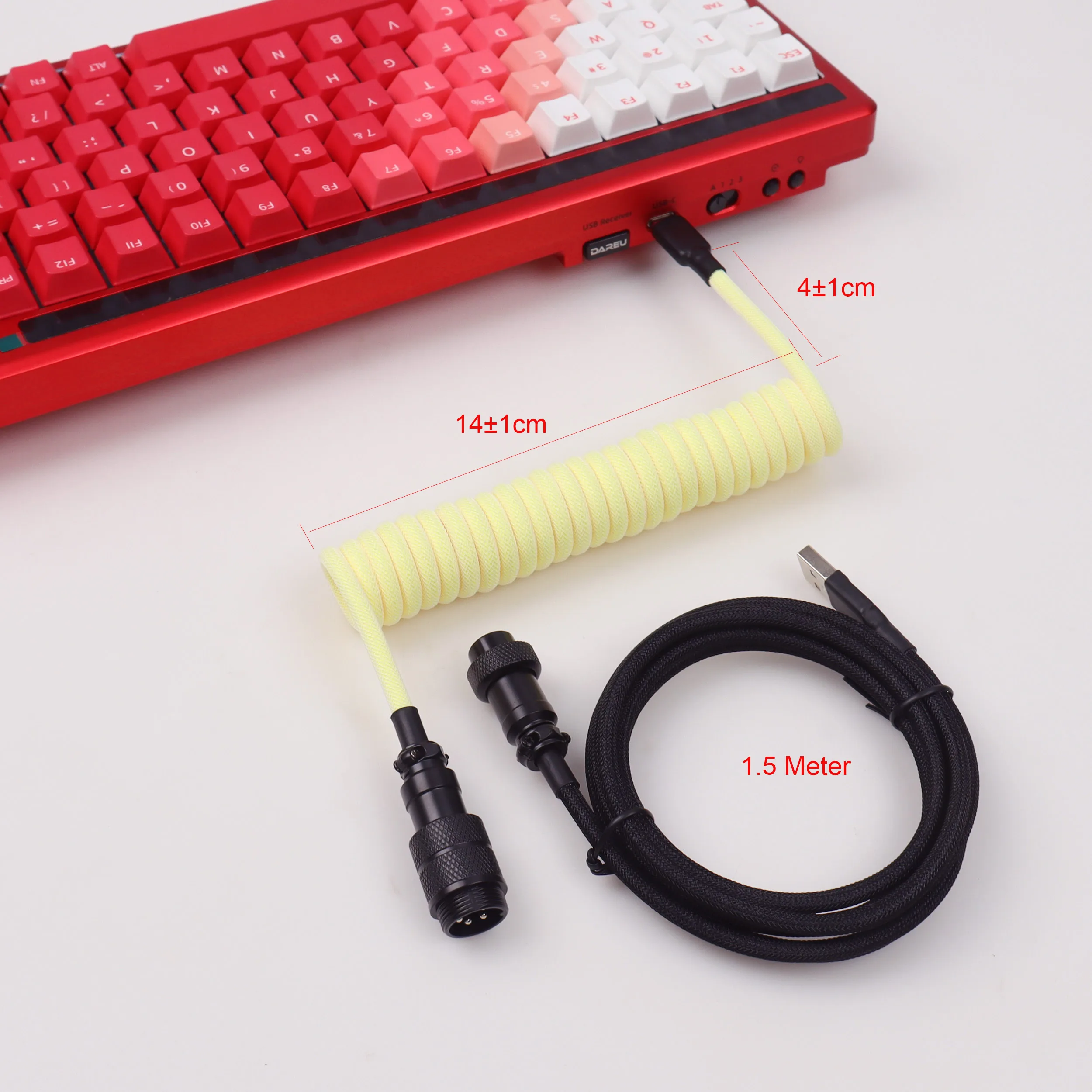 Кабель USB A - Type C для меха – обзор и цена Type C Detachable Cable Coiled Keyboard