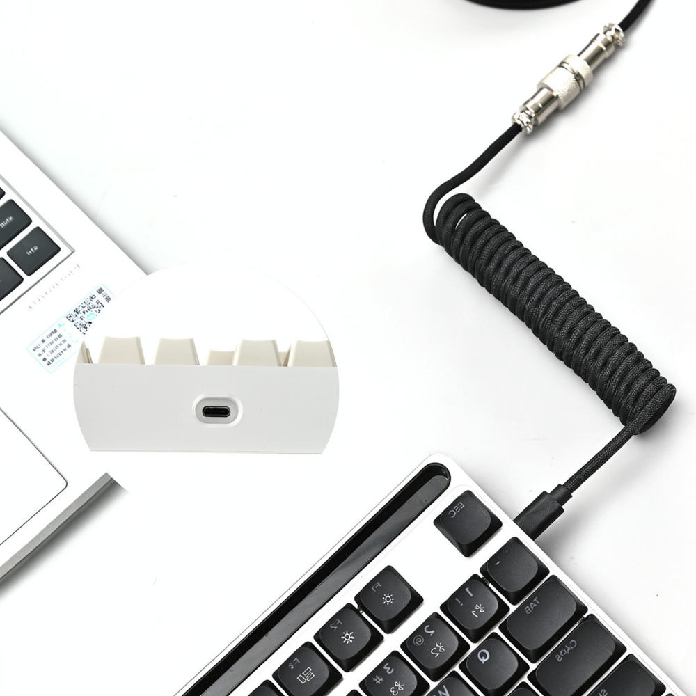 Спиральный кабель Aviator для  – обзор и цена Type C Detachable Cable Coiled Keyboard
