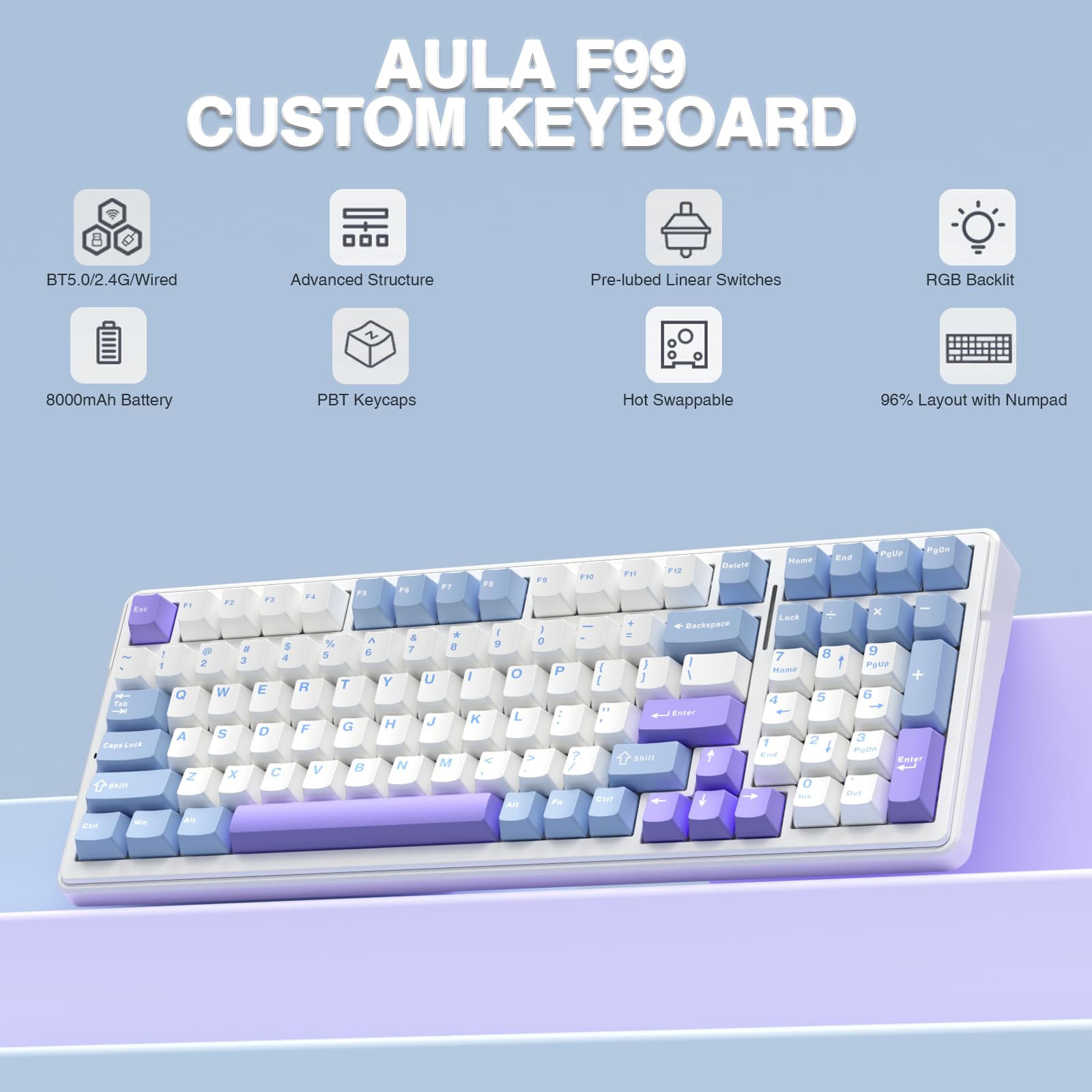 Беспроводная механическая клав – обзор и цена Mechanical Numpad Hot Swap Rgb Wireless