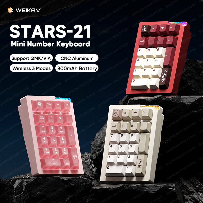 Weikav Stars21 Numpad Kits Бес – обзор и цена Mechanical Numpad Hot Swap Rgb Wireless
